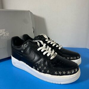 Nike Black Sneakers with Silver Star Details